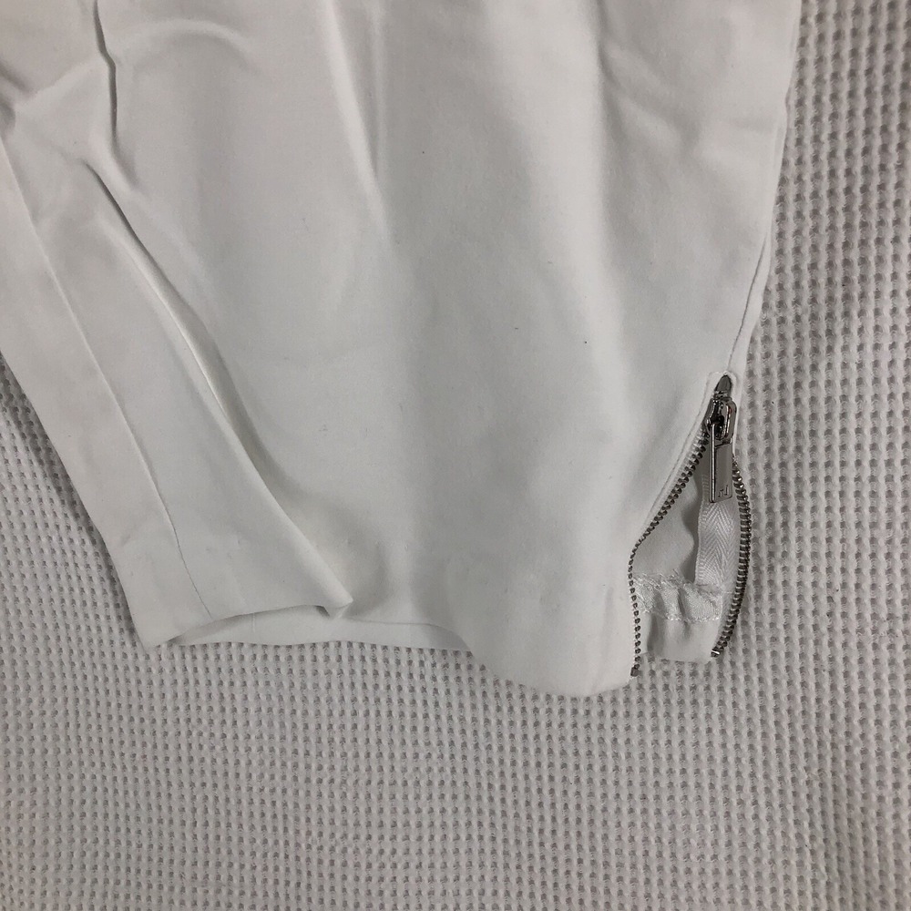 Peter Nygard cropped pants women's Plus size 18W white stretch zipper hem - Picture 3 of 7